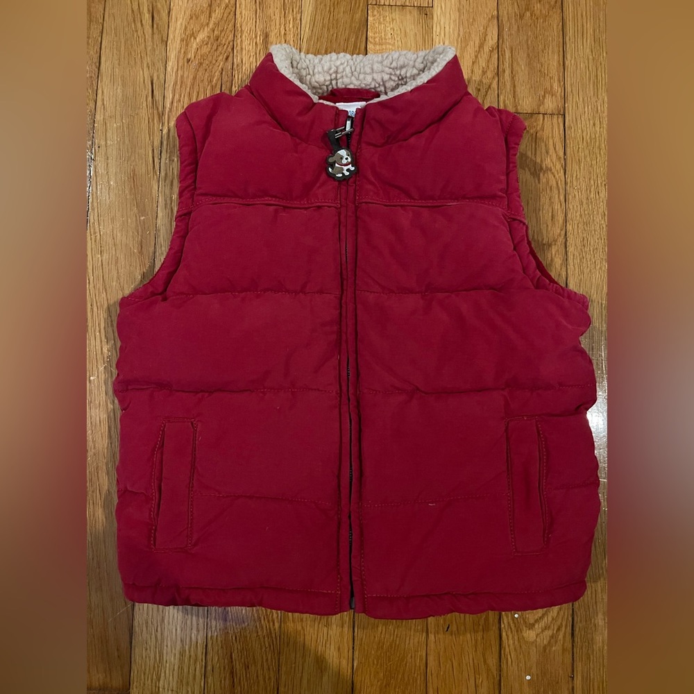 Gymboree red down vest. 2T-3T